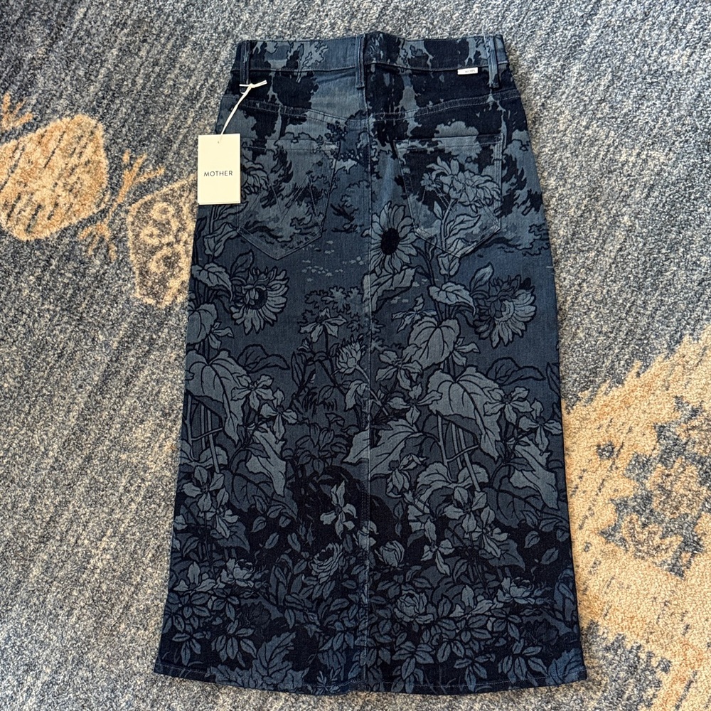 MOTHER Swooner Straight A Midi Skirt - Picture 3 of 4